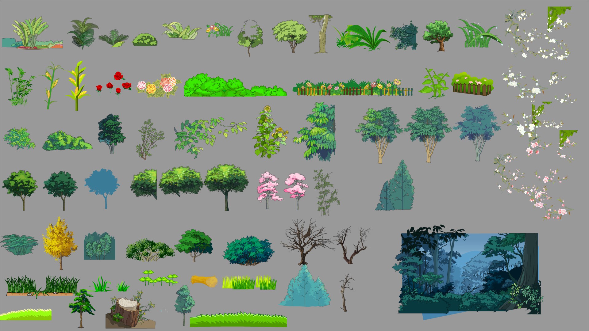 树木，草，花（2）